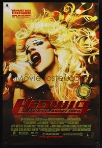 5f273 HEDWIG & THE ANGRY INCH foil title 1sh '01 transsexual punk rocker John Cameron Mitchell!