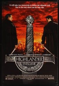 5f281 HIGHLANDER ENDGAME DS 1sh '00 Chris Lambert, Adrian Paul, there can be only one!