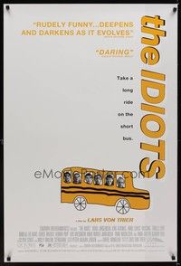 5f299 IDIOTS DS 1sh '00 Lars von Trier's Idioterne, cool artwork of bus!