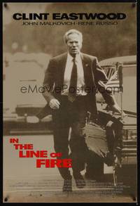 5f305 IN THE LINE OF FIRE DS 1sh '93 Wolfgang Petersen, Clint Eastwood as Secret Service bodyguard!