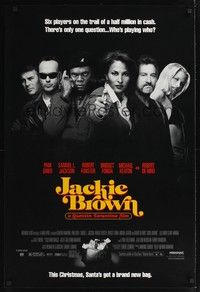 5f332 JACKIE BROWN advance DS 1sh '97 Tarantino, Pam Grier, Samuel L. Jackson, De Niro, Fonda!