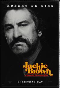5f333 JACKIE BROWN teaser 1sh '97 Quentin Tarantino, cool close-up of Robert De Niro!