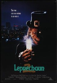 5f375 LEPRECHAUN 2 DS 1sh '94 Warwick Davis, creepy image of the Leprechaun!