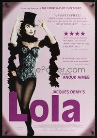 5f396 LOLA DS 1sh R00 full-length image of sexy Anouk Aimee, Jacques Demy!