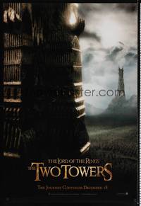 5f400 LORD OF THE RINGS: THE TWO TOWERS teaser DS 1sh '02 Peter Jackson epic, J.R.R. Tolkien!