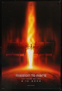 5f439 MISSION TO MARS teaser DS 1sh '00 Brian De Palma, Gary Sinise, Tim Robbins, Don Cheadle!