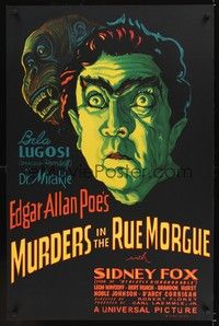 5f001 MURDERS IN THE RUE MORGUE S2 recreation 1sh 2000 great art of spookiest Bela Lugos & apei