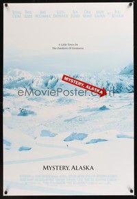 5f449 MYSTERY ALASKA DS 1sh '99 Russell Crowe's small town hockey team vs. the New York Rangers!