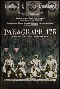 5f469 PARAGRAPH 175 arthouse 1sh '00 Rob Epstein, WWII, gays in concentration camp!