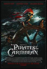 5f480 PIRATES OF THE CARIBBEAN advance DS 1sh '03 Johnny Depp, Knightley, Curse of the Black Pearl!