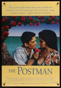 5f485 POSTMAN DS 1sh '95 Italian romance, Philipe Noiret, Massimo Troisi, Il Postino!