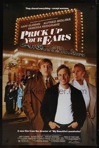5f492 PRICK UP YOUR EARS 1sh '87 Gary Oldman, Vanessa Redgrave, Alfred Molina!