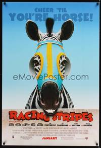 5f497 RACING STRIPES advance DS 1sh '05 wacky image of racing zebra, cheer 'til you're horse!
