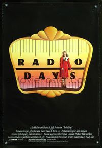 5f498 RADIO DAYS 1sh '87 Woody Allen, Seth Green, Dianne Wiest, New York City!