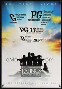5f501 RATINGS ARE YOUR FRIEND 1sh '00 MPAA film rating informational poster!
