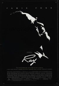 5f502 RAY DS 1sh '04 great profile image of Jamie Foxx as musician Ray Charles!