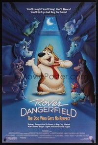 5f526 ROVER DANGERFIELD 1sh '91 Rodney Dangerfield as cartoon dog who gets no respect!