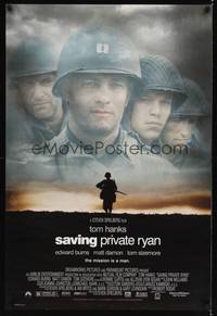 5f535 SAVING PRIVATE RYAN DS 1sh '98 Steven Spielberg, Tom Hanks, Tom Sizemore, Matt Damon!