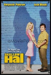 5f558 SHALLOW HAL style A DS 1sh '01 Jack Black, Gwyneth Paltrow, the Farrelly Brothers!