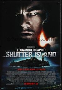 5f567 SHUTTER ISLAND February advance DS 1sh '10 Martin Scorsese, Leonardo DiCaprio w/match!