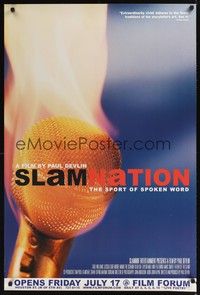5f577 SLAMNATION advance 1sh '98 Paul Devlin, poetry competition, cool flaming microphone!