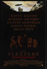 5f579 SLEEPERS advance DS 1sh '96 Robert De Niro, Dustin Hoffman, Jason Patric, Brad Pitt!