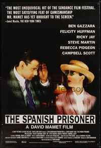 5f590 SPANISH PRISONER 1sh '97 David Mamet, Ben Gazzara, Felicity Huffman!
