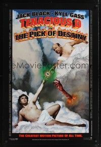 5f646 TENACIOUS D IN THE PICK OF DESTINY DS 1sh '06 Sistine Chapel art of Jack Black & Kyle!