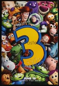 5f675 TOY STORY 3 advance DS 1sh '10 Disney & Pixar, great image of Woody, Buzz & cast!