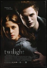 5f686 TWILIGHT advance DS 1sh '08 c/u of Kristen Stewart & Robert Pattinson, vampires!