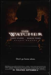 5f711 WATCHER advance DS 1sh '00 Keanu Reeves, James Spader, spooky man w/garrote image!