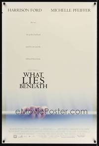 5f719 WHAT LIES BENEATH int'l DS 1sh '00 Robert Zemeckis directed, Harrison Ford & Pfeiffer!