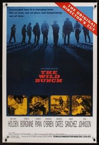 5f729 WILD BUNCH 1sh R95 Sam Peckinpah cowboy classic, William Holden & Ernest Borgnine!