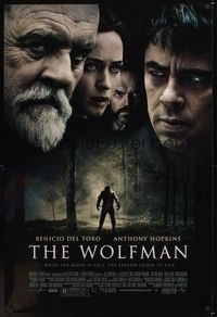 5f737 WOLFMAN DS 1sh '10 Benicio Del Toro, Anthony Hopkins, Emily Blunt & Hugo Weaving!