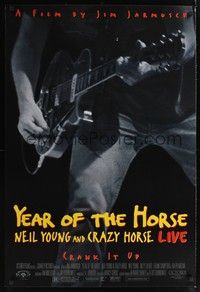 5f747 YEAR OF THE HORSE 1sh '97 Neil Young close-up cranking it up, Jim Jarmusch, rock & roll!