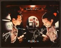 5g012 2001: A SPACE ODYSSEY signed color 11x14 REPRO still '68 by BOTH Keir Dulla & Gary Lockwood!