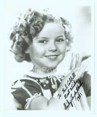 5g342 SHIRLEY TEMPLE signed 8x10 REPRO still '81 great c/u smiling portrait with hands clasped!
