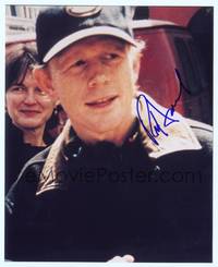 5g284 RON HOWARD signed color 8x10 REPRO still '00s close up of the director wearing baseball cap!