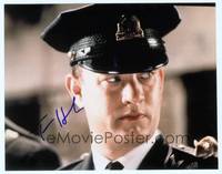 5g295 TOM HANKS signed color 8x10 REPRO '00s c/u from The Green Mile with mouse on his shoulder!