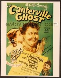 5g013 CANTERVILLE GHOST signed 11x14 REPRO '44 by BOTH Margaret O'Brien AND Robert Young!