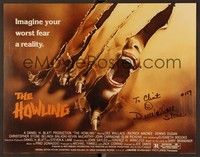 5g014 HOWLING signed TC REPRO '81 by Dee Wallace, great werewolf artwork!