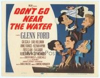 5g018 DON'T GO NEAR THE WATER signed TC '57 by Anne Francis, great Jacques Kapralik art!