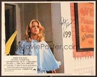 5g037 FOUL PLAY signed LC #5 '78 by Goldie Hawn, who's bewildered standing with umbrella!