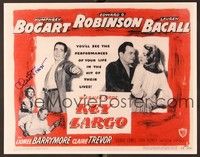 5g015 KEY LARGO signed TC REPRO '48 by Claire Trevor, who's with Humphrey Bogart, Bacall & Robinson