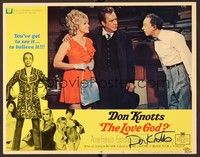 5g054 LOVE GOD signed LC #6 '69 by Don Knotts, who's amazed by Edmond O'Brien & pretty lady!