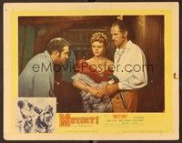 5g061 MUTINY signed LC #8 '52 by Angela Lansbury, who's between Mark Stevens & Patric Knowles!