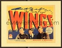 5g160 CHARLES ROGERS signed 7x9 book page '90s on a book page showing the Wings title lobby card!