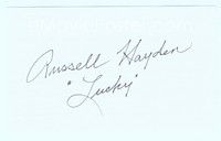 5g143 RUSSELL HAYDEN signed index card '70s can be framed with an original or repro still!