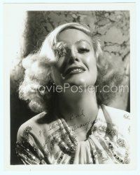 5g195 JOAN CRAWFORD signed deluxe 8x10 still '30s smiling head & shoulders close up by Hurrell!
