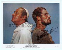5g147 CHARLTON HESTON signed color 8x10 still '65 back-to-back close up from Agony & the Ecstasy!